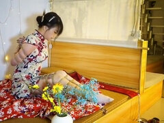 Ázsiai, Kötözés – fegyelmezés, Kötözés, Gesztenyebarna, Pénisz, Uralkodás, Mellbimbók, Orgazmus