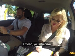 Big Facial Finish For Posh Examiner Fake Driving School