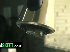 Hooded invader attacks and predominates sexy latina