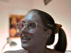 Lesbian roommates having threesome with big tits blonde milf