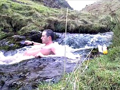 Half hour 2C waterfall naked with shivering