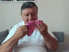 Dude sniffs a teen's panties and she fucks him hard