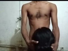 Bihari Girl Bhabhi Drops Milk on Boyfriend's Mouth - Desi Cowgirl Riding and Dirty Talk