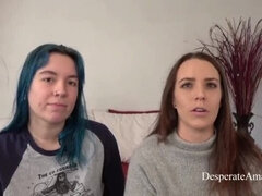 Desperate Amateurs Olivia & Alisha Take Huge Cocks in Rough Threesome