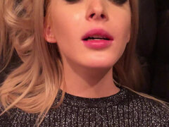 Mooi, Blond, Pijpbeurt, Sperma shot, Gezichtspunt, Mager