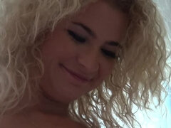 Blondine, Höschen, Rasiert, Solo