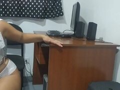 Secretary Seduced by Salary Increase - She Swallows My Big Cock