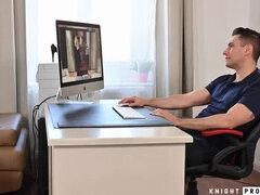 큰 음경, 큰 가슴, 입에 사정, 유럽인, Hd, 힐, 사무실, 거칠게