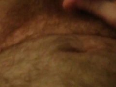 Wank Huge Load Onto My Ginger Hairy Belly and Bush