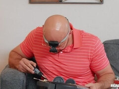 Sypialnia, Styl na pieska, Palcówka, Okulary, Wielorasowy, Naturalne cycki, Cipka, Tatuaż