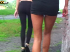 Blond, Brunette, Skole, Gruppe, Hæler, Lesbisk, Piercingen, Tattovering