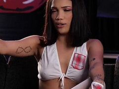 18, 아마추어, 흑갈색 머리, 크림파이, 야한 이야기, 다른 인종간의, 혼자, 스타킹