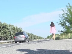 18, Amatööri, Ruskeahiuksinen, Eurooppalainen, Ulkona, Pissata, Squirting, Teini