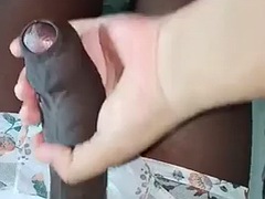 I suck the huge thick black cock to my neighbor and he puts it all in me