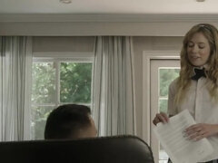 Dirty schoolgirl River Lynn teases a guy and rides his hard cock