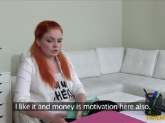 Redhead Gets Fast�And�Easy Money For A Quick Fuck With Agent