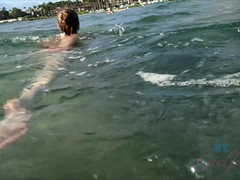 Amatőr, Popó, Strand, Fürdő ruha, Nagylány, Szőrös, Nézőpont, Nuni