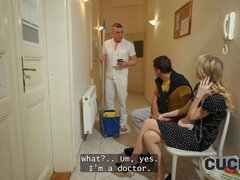Bizarre, Blonde, Tromperie, Médecin, Hd, Criant, Uniforme, Épouse