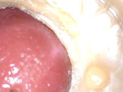 Camera 4K in Anal Cervix POV, Tiny Cucked by Giant ''couple'', Cum in Anal and Creampie - Asmr