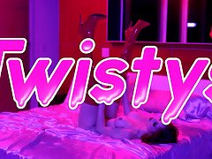 Blondin, Latina, Lesbisk, Slick, Fitta, Trekant