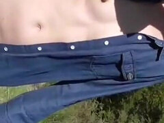 Amatorka, Azjatka, Obciąganie, Para, Mamuśka, Na wolnym powietrzu