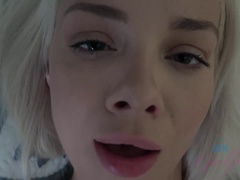 Blondynka, Obciąganie, Dziewczyna, Obciąganie, Orgazm, Cipka, Cycki, Mokry