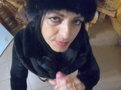 フェラチオ, 口内発射, ヒール, オナニー, 淫乱熟女, ヤリマンの