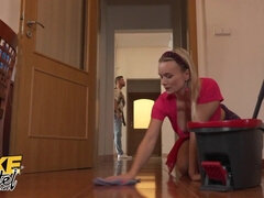 Fake Hostel Hot Babe Screwed Doggystyle on Her First Day - Blowjob