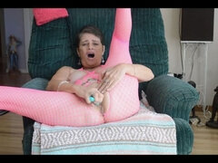 아마추어, 아메리카인, 여자, 수음, 나이든, 혼자, 분출, 바이브레이터