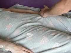 Amateur Romantic Massage - European Babe under hairy Blanket