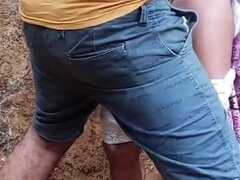 In Secret, I Fucked the Naughty Stepsister in the Naked Outdoors After Pissing Outdoor