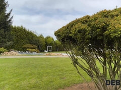 Stor rumpe, Store pupper, Svart, Brunette, Mørk, Hd, Utendørs, Pupper