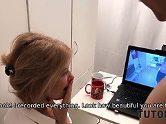 Blondynka, Obciąganie, Puma, Dojrzałe, Mamuśka, Mama, Rosyjski, Nauczyciel