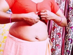 Seductive Indian wife in saree cheats on husband with friend; spicy Telugu dirty talk