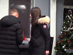 April Storm gets her tight pussy drilled hard while trying to buy a car