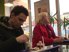 Older woman wants to have sex with the younger barista