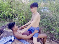 Interracial sex in the mountains bareback Jacob Buccella