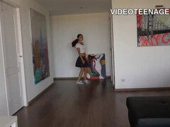 Amatör, Doggystyle, Europeisk, Fitta, Rakad, Mager, Tonåring, Tuttar