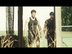 Pijpbeurt, Bruinharig, Stel, Sperma, Sperma shot, Zoenen, Natuurlijk, Geschoren