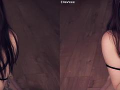 Tridimensionnel, Nana, Sucer une bite, Brunette brune, Gode, Pov, Réalité