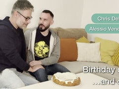 Cock and Cake for Alessio Veneziano's Birthday From Daddy Chris Derimm