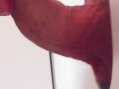 Gloryhole Daddy Shoots on His Hand - the Sucker Licks It All Clean