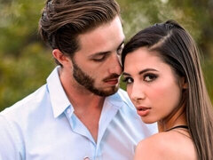 Pompino, Brunetta, Da dietro, Baciando, Ragazza, Tette