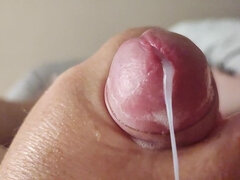 Lubed Slow Motion Closeup Wank and Cumshot