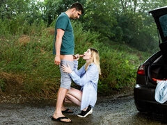 Rit, Blondinka, Fafanje, Dekle drka tiča, Poljubljanje, Zunaj, Odstranjevanje, Najstnice