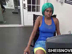 Amatør, Anal, Sort, Pik sutte, Sort, Træningscenter, Offentlig, Fisse