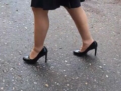 Amateur, Européenne, Français, Talons, Mature, De plein air, Collant, Pisser