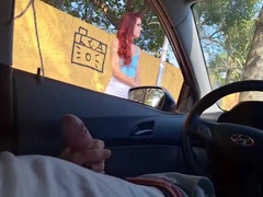 Hot Redhead Bus Stop Risky Masturbation - Public Handjob & Squirting