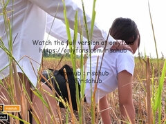 Amatőr, Ázsiai, Ondó fröcskölés, Kézimunka, Szabadban, Nyilvános, Iskolás lányka, Thaiföldi