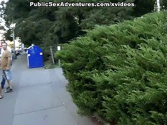 お尻, フェラチオ, 茶髪の, Hd, ヌーディスト, アウトドア, 公共, オマンコ